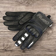 Roeg ローグ 牛革 レザーグローブ "FNGR Graphic glove" ブラック カウハイド 3シーズン仕様 バイク用 ア…