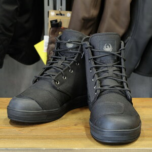 MERLIN �}�[���� ���C�f�B���O�V���[�Y "Knots Canvas D3O Boot" �y�u���b�N�z �o�C�N�p �n�C�J�b�g�X�j�[�J�[ �L�����o�X�n ���B���e�[�W �N���V�b�N �u�[�c �y�ԕi/���������z���[ �������� ���K��