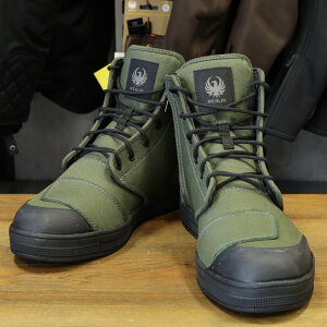 MERLIN �}�[���� ���C�f�B���O�V���[�Y "Knots Canvas D3O Boot" �y�I���[�u�z �o�C�N�p �n�C�J�b�g�X�j�[�J�[ �L�����o�X�n ���B���e�[�W �N���V�b�N �u�[�c �y�ԕi���������z���[ �������� MikeRide