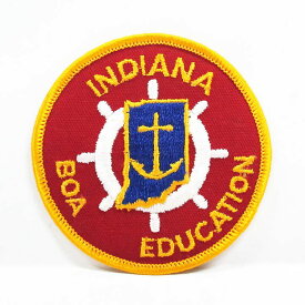 〇【ワッペン・パッチ】『INDIANA BOA EDUCATION』アメリカン雑貨