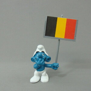 〇【 スマーフ smurf 】『 PVC フラッグシリーズ『 ベルギー 』 台座なし 』キャラクター コレクション プレゼント インテリア 置物 ディスプレイ 人気 おすすめ アメリカ雑貨