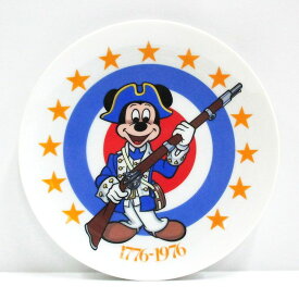 ◎【 ディズニー/Disney 】ヴィンテージ 記念プレート『 BICENTENNIAAL PLATE 1776-1976 ミッキーマウス 』ミッキー・アメキャラ・コレクション・イヤープレート・アメリカ・USA