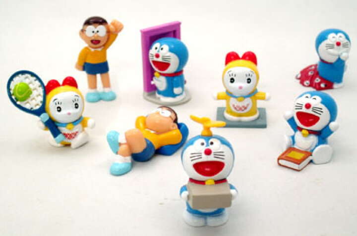 楽天市場 珍しい ドラえもんがヨーロッパ直輸入 キンダーサプライズ ドラえもんフィギュアセット アメリカ雑貨 マイクのおもちゃ箱