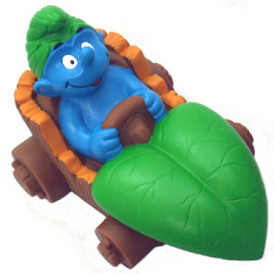 〇【 SMURF スマーフ 】 『 スマーフ 車 ソフビバンク 貯金箱 』かわいい ファンシー プレゼント 輸入雑貨 フィギュア コレクション 置物 インテリア コレクション 雑貨 スマーフグッズ