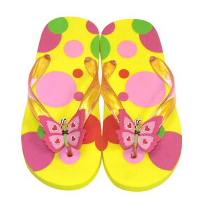���@Bella Butterfly Flip Flops ���X�̃x���@�r�[�`�T���_�� �p�����I�|�b�v�ŃL���[�g�Ȃ��q�l�O�b�Y �L�b�Y�i���̎q�j / �������E��V�сE�C�����E���l�E�r�[�`