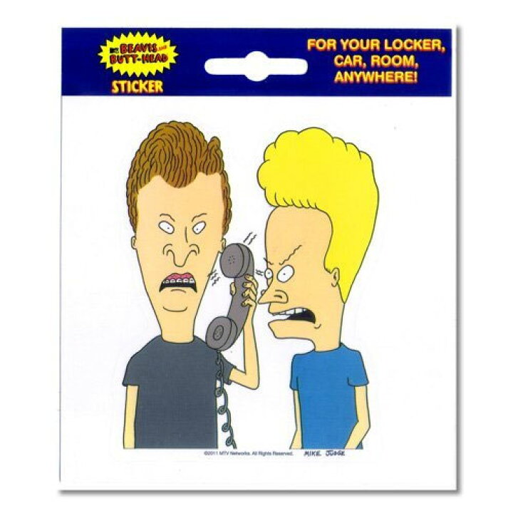 楽天市場】【BEAVIS AND BUTT-HEAD】 ステッカー『On Phone』 ビーバス 