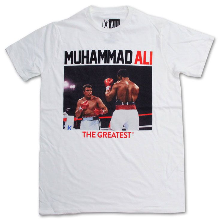 〇【 モハメド アリ Muhammad Ali 】 『 THE GREATEST (WH) 』 大人 メンズ Ｔシャツ ボクサー ボクシング  アメリカ直輸入 プリントTシャツ レディス ユニセックス シンプル 人気 sports スポーツ boxing かっこいい |