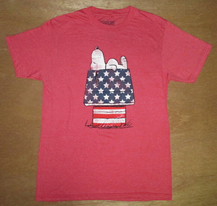 楽天市場 スヌーピー Snoopy ドッグハウス 星条旗柄 Tシャツ 杢rd 大人 メンズ Tシャツ ピーナッツ Peanuts アメキャラ キャラクターｔシャツ 赤 レッド国旗 アメリカ国旗 かわいい レディース メンズ ファッション 半袖 人気 おすすめ アメリカ雑貨