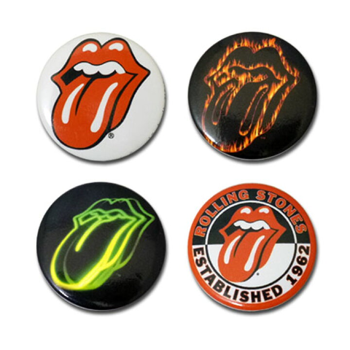 楽天市場 Rolling Stones ローリングストーンズ 缶バッジ 4コset アメリカン雑貨 アメリカ雑貨 アメ雑 アメキャラ キャラクター かわいい 雑貨 バンド バンドグッズ アーティスト ロゴ アメリカ雑貨 マイクのおもちゃ箱