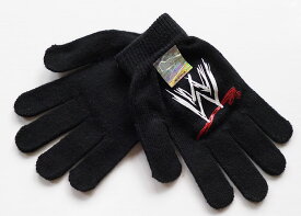 ◎【WWE プロレス】ボーイズサイズ 手袋【マーク】ブラック アメリカン雑貨・アメリカ雑貨・アメ雑　冬服　冬物