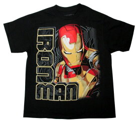 〇【 アイアンマン IRONMAN 】 『 アイアンマン3 マーク42 バストアップ LGサイズ ( BK ) 』 大人 Tシャツ マーベル marvel アメコミ アメキャラ　 映画 アメコミ アメキャラ 映画 アベンジャーズ キャラクターTシャツ