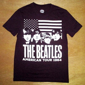 〇【 ビートルズ The Beatles 】『 AMERICAN TOUR 1964 Tシャツ (杢MC) 』大人 メンズ レディース 人気 おすすめ アーティスト イギリス アメリカ ミュージシャン バンド 人物 音楽 有名 パープル 紫 おしゃれ