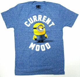 〇【 怪盗グルーのミニオン危機一発 】『 大人 メンズ Tシャツ CURRENT MOOD 斑BL 』スチュワート ミニオン ミニオンズ minions ME2 アメキャラ 夏 半袖 かわいい おしゃれ アパレル 人気 レディース メンズ 兼用 カップル リンクコーデ コ ファッション