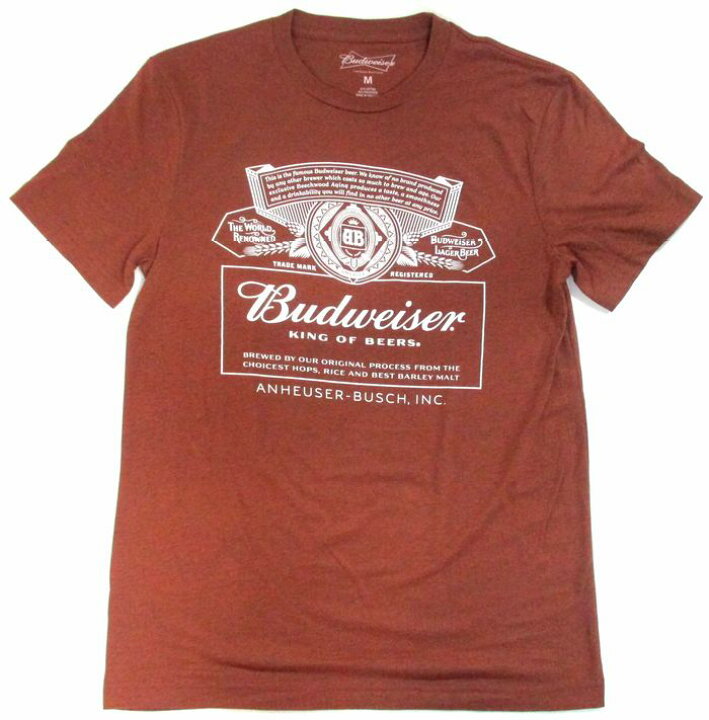 楽天市場】〇【 Budweiser バドワイザー 】『 ロゴマーク Tシャツ M 