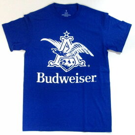 〇【 アンハイザー ブッシュ Anheuser Busch 】『 Budweiser Tシャツ Sサイズ (BL・擦れ) 』大人 メンズ レディース かわいい 人気 おすすめ アメリカ ビール 飲料 海外企業 企業 カンパニー お酒 企業 Tシャツ バドワイザー ブランド ブルー 青