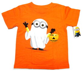 〇【 怪盗グルーのミニオン危機一発 】『 ハロウィン キッズ Tシャツ (OR) 』 kids こども 子供 junior ジュニア ミニオン ミニオンズ ミニオン大脱走 ME ME2アメキャラ アメコミ アメリカン雑貨 テーマパーク USJ ユニバーサル