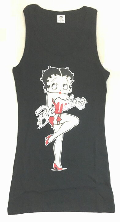 楽天市場】〇【 BETTY BOOP ベティちゃん 】 『 Be mine(BK/WH) タンク 