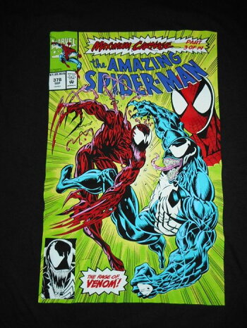 楽天市場 Marvel マーベル 大人メンズｔシャツ スパイダーマン ヴェノム ｌサイズアメコミ アメリカ雑貨 アメ雑 アメカジ アメｔ アメリカ雑貨 マイクのおもちゃ箱