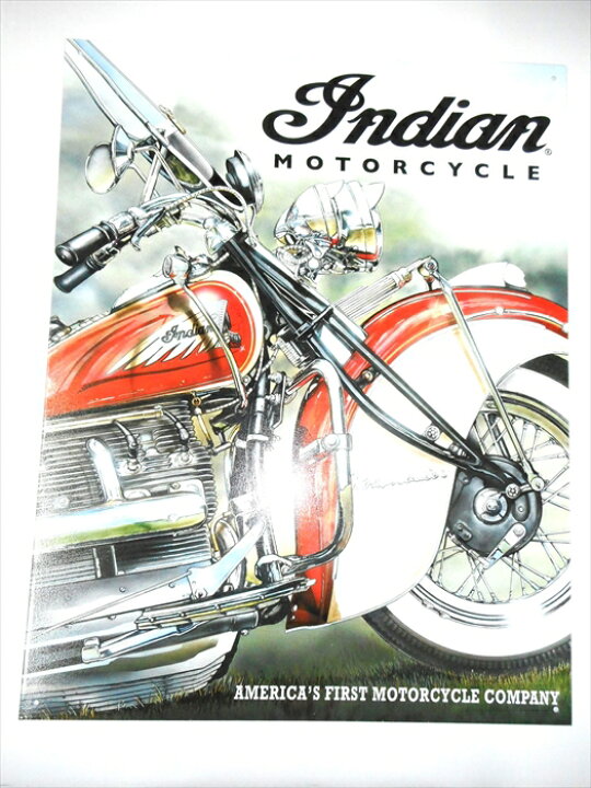 楽天市場 ブリキ 看板 プレート Indian Motocycle インディアン モーター サイクル ティンプレート Tinplate インテリア 看板 飾り 壁 アート 壁紙 かわいい おしゃれ 人気 おすすめ コレクション コレクター ビンテージ ヴィンテージ アメリカ雑貨