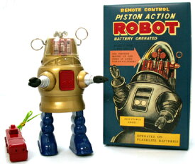 ピストンアクションロボット Piston Action Robot 【ゴールド】　ブリキ