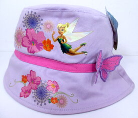 ◎【 ディズニー Disney 】 『 ティンカーベル バケットハット 帽子 （LV） 』ピーターパン ディズニーフェアリーズ DISNEYFAIRIES　アメ雑 アメリカ雑貨 アメリカン雑貨 アメキャラ キッズ 子供 ハット かわいい フェアリー