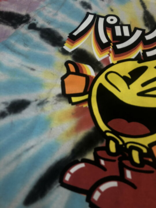 楽天市場 パックマン Pac Man キャラクター Tシャツ Lサイズ カラフルタイダイ柄 大人 メンズ レディース アパレル カタカナ キャラ 人気 おすすめ アメリカン雑貨 アメリカ雑貨 アメ雑 ピクセル ルームウェア アメリカ雑貨 マイクのおもちゃ箱