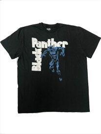 〇【 マーベル MARVEL 】 『 BLACK PANTHER ブラックパンサー Lサイズ (BK) 』BLACK PANTHER 大人 Tシャツ マーベルMARVEL キャラクターTシャツ アメコミ キャラクター コミック アメキャラ ヒーロー 映画 黒 ブラック