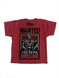 〇【 STAR WARS スターウォーズ 】『 WANTED FOR BEING AWESOME キッズ Tシャツ 2T (RD) 』こども kids アメキャラ キャラクターTシャツ ユニセックス ファッション アメリカ直輸入 半袖　SF 映画 ダースベイダー