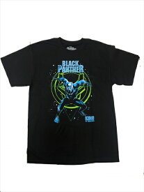 〇【 マーベル MARVEL 】 『 BLACK PANTHER ( BK ) Lサイズ 』ブラックパンサー BLACK PANTHER 大人 Tシャツ マーベルMARVEL キャラクターTシャツ アメコミ キャラクター コミック アメキャラ ヒーロー 映画 黒 ブラック