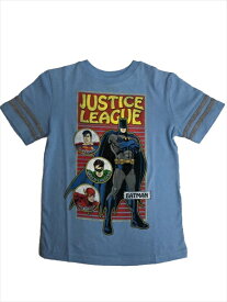 〇【 DC ディーシー 】『 ジャスティスリーグ JUSTICE LEAGUE 5/6サイズ 』キッズ ジュニア Tシャツ バットマン スーパーマン グリーンランタン フラッシュ キャラクターTシャツ スーパーヒーロー アメコミ コミック アメリカ直輸入 輸入雑貨