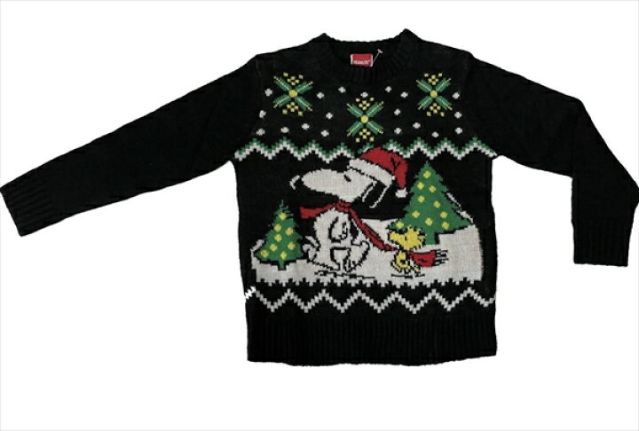 楽天市場】〇【 SNOOPY スヌーピー 】『 クリスマス キッズ セーター 