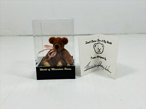 〇【 World of Miniature Bears/ワールド・オブ・ミニチュアベアーズ RUST 】『 ＃201　3cm オレンジリボン 』　アメリカ雑貨　アメ雑　クマ　テディベア　コレクション
