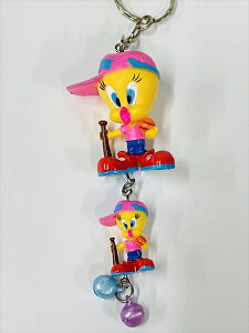 〇【ルーニーテューンズ/LOONEY TUNES】トゥイーティー『2連キーチェーン/野球』【レターパックOK☆】キーホルダー・tweety・アメキャラ・アメリカン雑貨