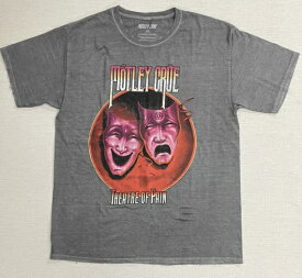 USA直輸入 〇【 MONTLEY CRUE モントリー・クリー 】『 Theatre of Pain ヘヴィメタル バンド Tシャツ Lサイズ(GY )ダメージ加工あり 』楽天1位 イギリス band artist ドクロ ホラー 1980年代 人気バンド アメリカ雑貨 アメ雑 ロックTシャツ バンドTシャツ