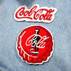 ◎【 コカ・コーラ/Coca Cola 】『 ワッペン・パッチ 2個セット 』アメリカン雑貨 アメ雑 アメリカン 裁縫 手芸 ハンドクラフト