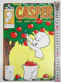 ◎【 ブリキ看板 プレート 】『 キャスパー/Casper 』ティンパネル ティンサイン アメリカン雑貨 アメリカ雑貨 アメ雑 レトロ アメリカン 看板 コレクション インテリア