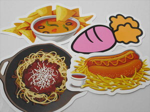 ◎【 4枚セット500円 】『 バラエティステッカー 』シール セット おもしろ 雑貨 アメリカ雑貨 文房具 こども 子供 おもちゃ