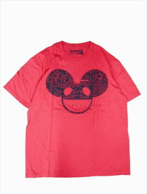 ◎【 deadmau5 デッドマウス 】『 ネズミDJ Tシャツ Lサイズ ( RD ) 』大人 Tシャツ キャラクターTシャツ 赤 レッド red かわいい DJ アーティスト 人気 おすすめ かっこいい Cool おしゃれ シンプル カジュアル