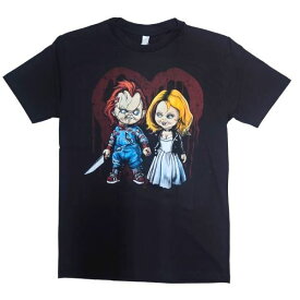 ◎【チャイルド・プレイ/Child's Play】『 CHUCKY & TIFFANY / プリント Tシャツ 』Tシャツ 半袖 シャツ 日本未発売 アメカジ カジュアル ファッション 映画 Movie ドラマ チャッキー ファッション雑貨 アメリカ雑貨 アメ雑 雑貨