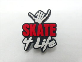 ◎【ラバーバッジ/rubber badge】『 SKATE 4 Life / ピンバッジ 』バッジ バッチ ピンバッチ スケボー スケートボード ゴム製 ファッション雑貨 アメ雑