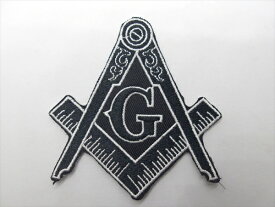 ◎【フリーメイソン/Freemasonry】『 フリーメイソン コンパスと直角定規 / ワッペン・アイロンパッチ 』アイロン ワッペン パッチ フリーメイスンリー アメリカ雑貨 アメ雑 雑貨