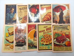 yXebJ[/stickerzw HוAGLA|X^[ / 10Zbg C xV[ XebJ[ CeA fR[V v[g food t@bVG L G t@bVG A