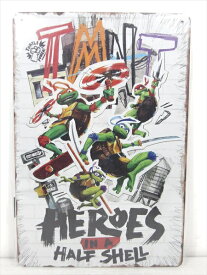 ◎【Teenage Mutant Ninja Turtles】『 TMNT HEROES IN A HALF SHELL ミュータントパニック / ブリキ看板 プレート 』ティンパネル 看板 コレクション インテリア ブリキプレート ティーンエイジ・ミュータント・ニンジャ・タートルズ アメリカ雑貨 アメ雑 雑貨