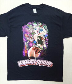 ◎【バットマン/BATMAN】『 Harley Quinn ブラック / プリント Tシャツ 』Tシャツ 半袖 シャツ 日本未発売 アメカジ カジュアル ファッション 映画 Movie DCコミックス ハーレイ・クイン スーサイド・スクワッド ファッション雑貨 アメリカ雑貨 アメ雑 雑貨