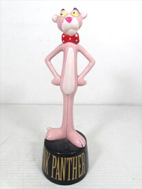 ◎【ピンク・パンサー/The Pink Panther】『 ピンクパンサー 黒台座 大 / 陶器製 貯金箱 』フィギュア 人形 ドール BANK バンク アニメ 漫画 コミック アメコミ ビンテージ ファッション雑貨 アメリカ雑貨 アメ雑 雑貨