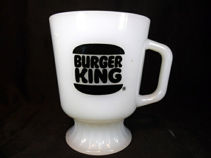 ファイヤーキング/Fire-king】BURGER KING ロゴ 足付きマグ マグカップ 