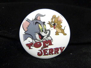 ◎【缶バッジ/Button badge】『 TOM and JERRY ロゴ&フェイス / 缶バッジ 』バッジ バッチ PinBack Button Can badge カンバッジ 缶バッチ カンバッチ コレクション トムとジェリー ファッション雑貨 アメ雑