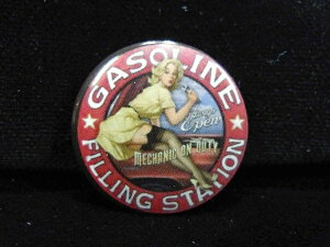 yʃobW/Button badgezw MECANIC ON DUTY GASOLINE FILLING STATION / ʃobW xobW ob` PinBack Button Can badge JobW ʃob` Job` RNV t@bVG AG G