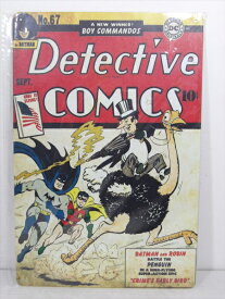 ◎【ブリキ看板/tin plate】『 BATMAN Detective COMICS 表紙柄 / ブリキ看板 プレート 』ティンパネル 看板 インテリア ブリキプレート アニメ アメコミ 映画 Movie DCコミックス バットマン ロビン アメリカ雑貨 アメ雑 雑貨