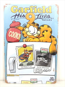���y�u���L�Ŕ�/tin plate�z�w Garfield His 9 Lives �\���� / �u���L�v���[�g �x�e�B���p�l�� �Ŕ� �C���e���A �r���e�[�W�� �Ŕ� �L�� �f�� Movie �K�[�t�B�[���h �L �f�B�X�v���C �A�����J�G�� �A��